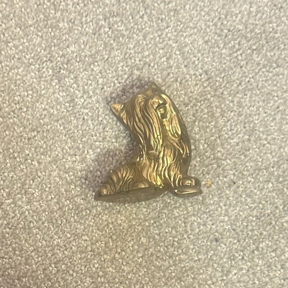 Solid Brass Yorkie Yorkshire Terrier Dog Figurine - Picture 2 of 7